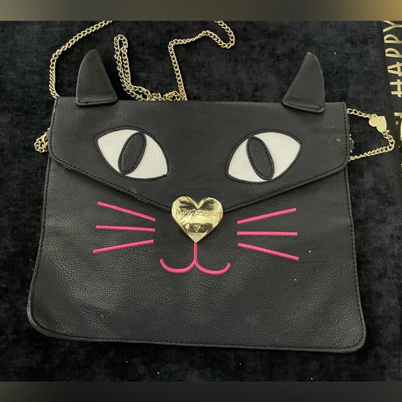 Betsey Johnson Handbags - ⬇️ Betsy Johnson Crossbody Black Cat Clutch